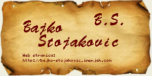 Bajko Stojaković vizit kartica